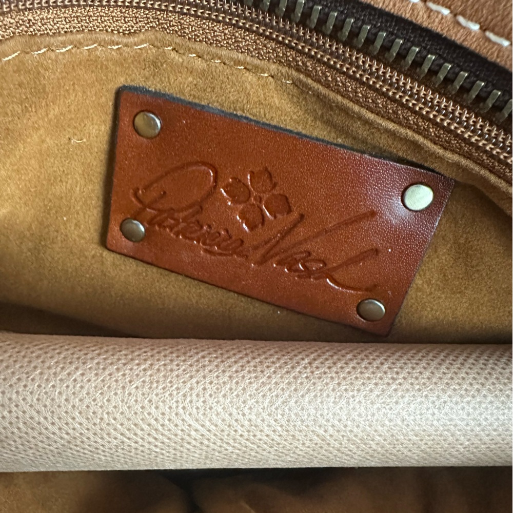 Patricia Nash Classic Tan Leather Tote Bag with Tassel Accent - Picture 8 of 10